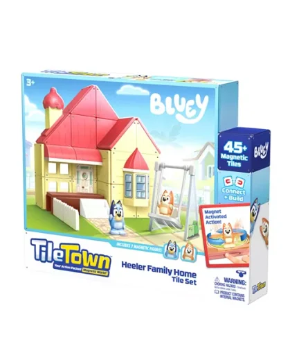 Bluey Heeler Home Magnetic Tiles Playset