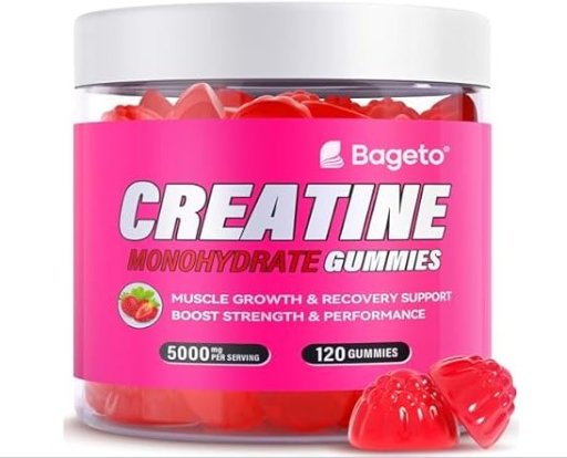 Creatine Monohydrate Strawberry Gummies 5000mg, 120 Count