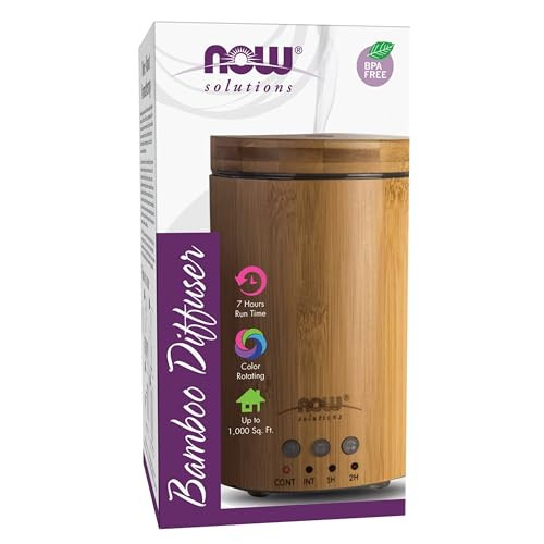 NOW Essential Oils Real Bamboo Aromatherapy Oil Diffuser