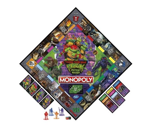 Monopoly Teenage Mutant Ninja Turtles: Mutant Mayhem Edition Board Game
