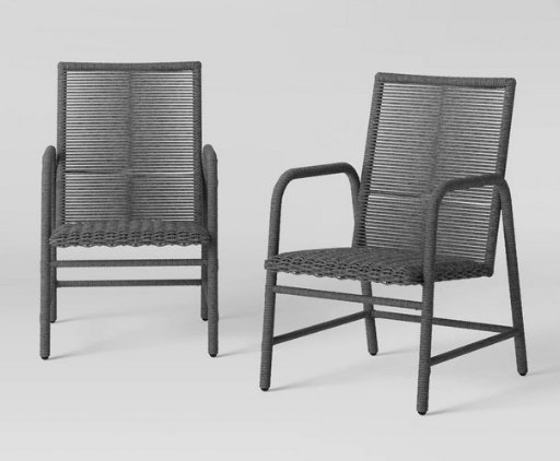 Threshold Padded Wicker Outdoor Chairs (2-Count)