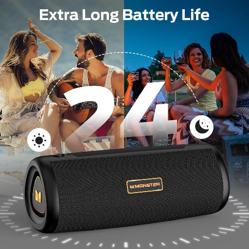 Monster S230 Portable Bluetooth Speaker W/24H Playtime