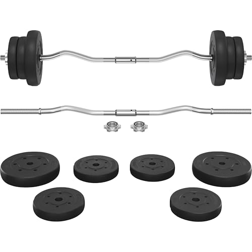 Yaheetech Curl Bar with Weights