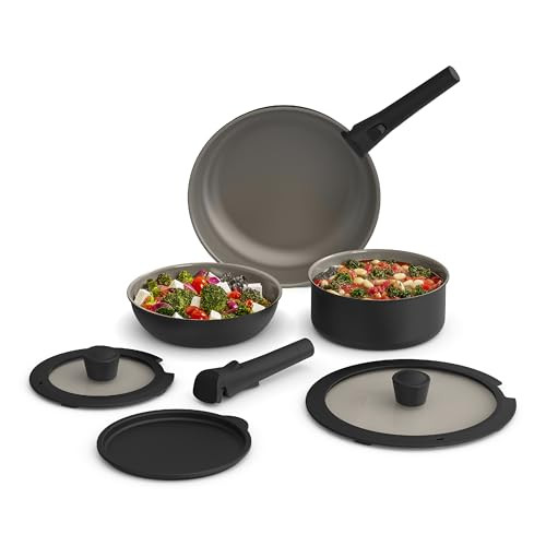 Bella 8-Piece Removable Handle Cookware Set