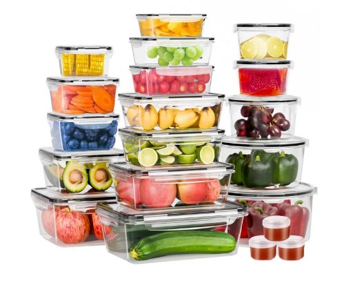 44 PC Food Storage Containers with Airtight Lids