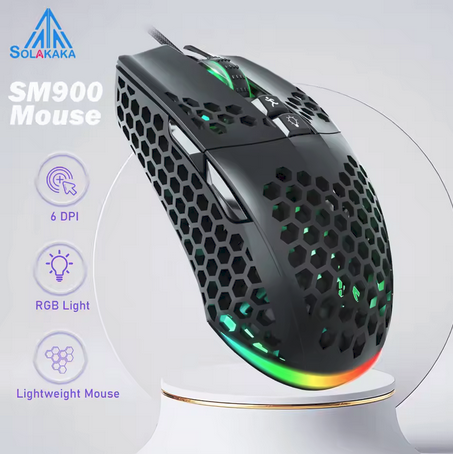 SM900 Wired Gaming Mouse with Low Latency and 12800 DPI