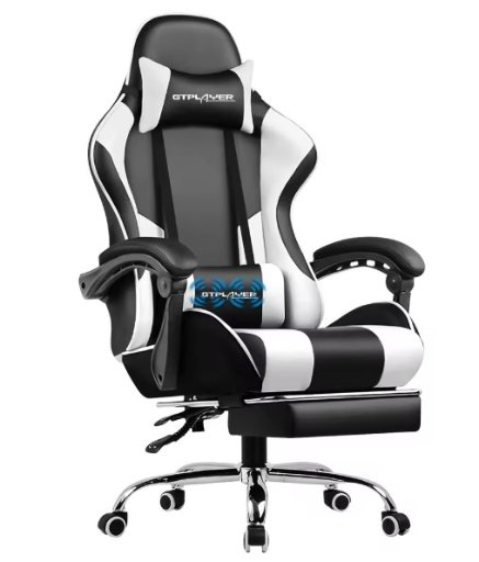 GTPLAYER Adjustable Height Swivel Seat Gaming Chair