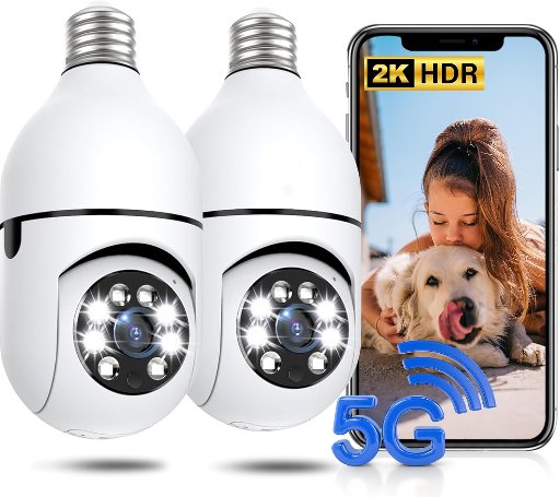 Creator Connections Light Bulb Security Camera 2-Pack