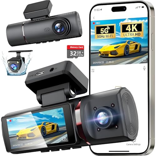 3 Channel 4K WiFi Dash Cam
