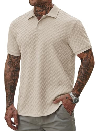 VOGSTART Men Textured Polo Shirts