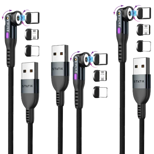 Statik 360 3-in-1 Universal Charging Cables 3-Pack