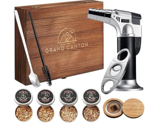 Whiskey Cocktail Kit with Torch and Wood Chips