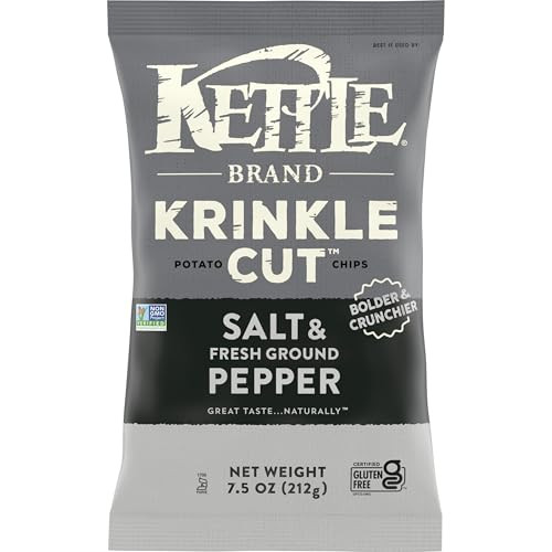Kettle Brand Krinkle Cut Salt & Fresh Ground Pepper Kettle Chips