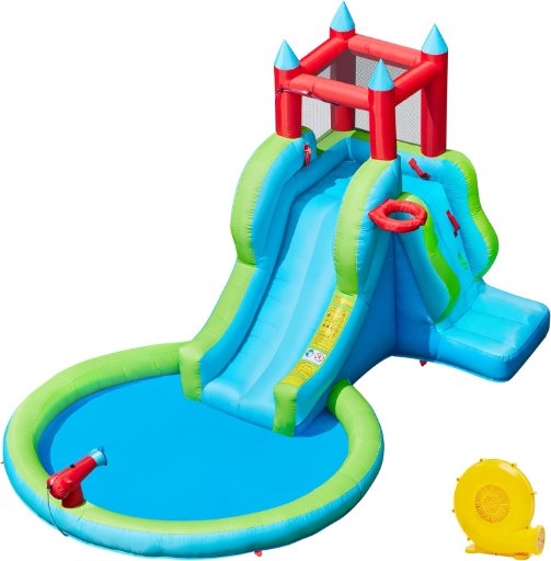Yaheetech Inflatable Water Slide with Blower