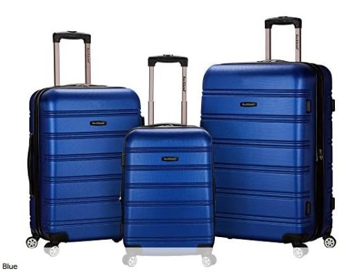 3-Piece Rockland Melbourne Hardside Expandable Luggage w/ Spinner Wheels