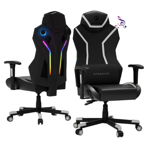 GTRACING LUFT-600 Gaming Chair with Bluetooth Speakers and RGB LED Lighting