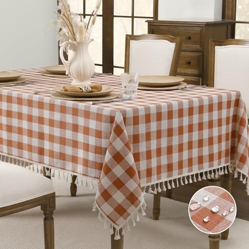 Romanstile Fall Checkered Tablecloth