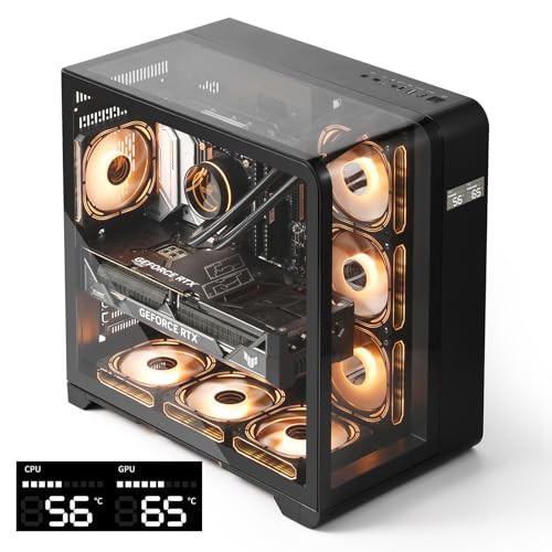 darkFlash ATX Mid-Tower PC Case with Screen