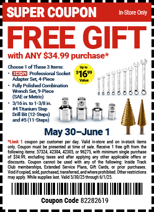 Harbor Freight Free Gift Coupon