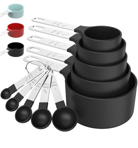 Tiluck Stackable Measuring Cups & Spoons Set