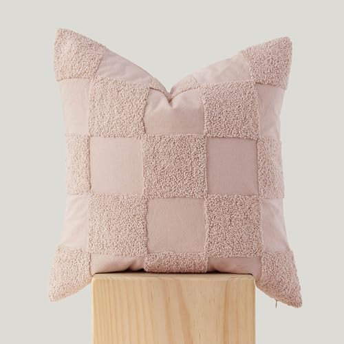 Double Stitch Checkered Throw Pillow Covers
