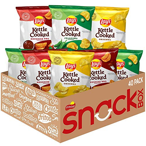 Lay's Kettle Cooked Potato Chips Variety Pack, 40 Count