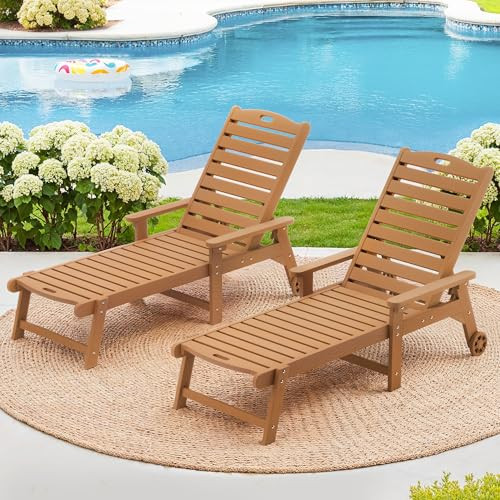 Lue Bona Outdoor Chaise Lounge Chairs Set of 2