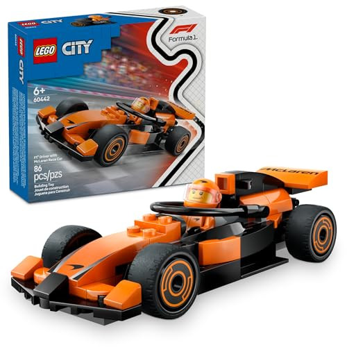 LEGO City F1 Driver with McLaren Model Race Car Building Toy Kit