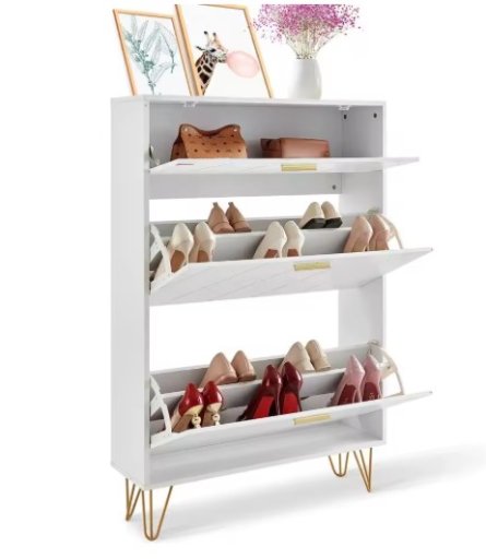 Shoe Storage Cabinet with 3 Drawers