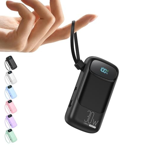Portable Charger with Built-in USB-C Cable