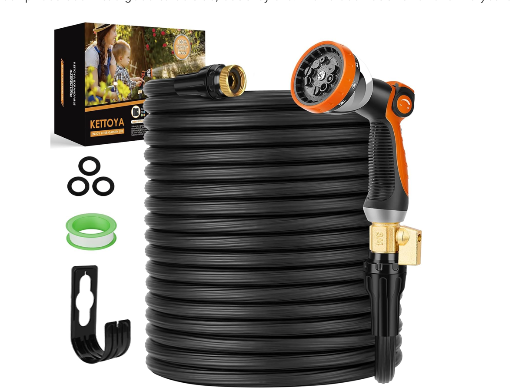 100ft Lightweight Expandable Garden Hose with Spray Nozzle