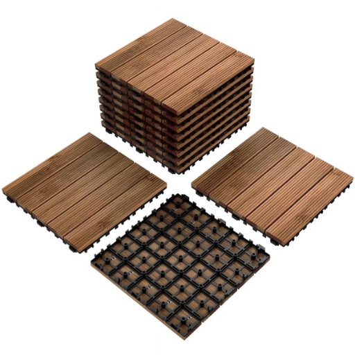 Yaheetech Fir Wood Flooring Tiles 11-Pack