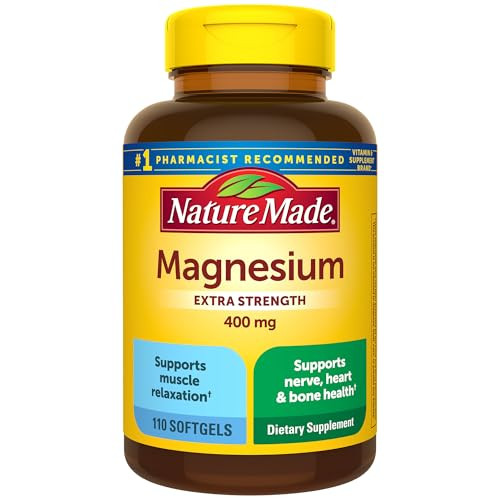 Nature Made Extra Strength 400mg Magnesium Softgels, 110 Count