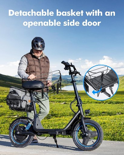 Gyroor Electric Scooter with Seat and Basket