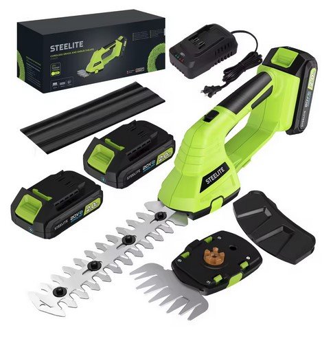 Cordless Hedge Trimmer-21V Electric Handheld Grass Shear & Shrub Trimmer