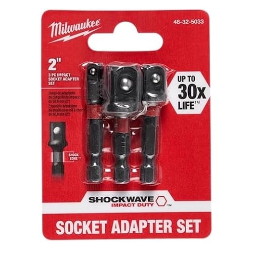 Milwaukee SHOCKWAVE Impact Duty Hex Shank Socket Adapter Set 3-Piece 1/4 in.