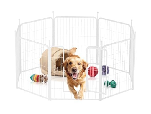 HealSmart 32", 8 Panel Heavy Duty Metal Dog Playpen