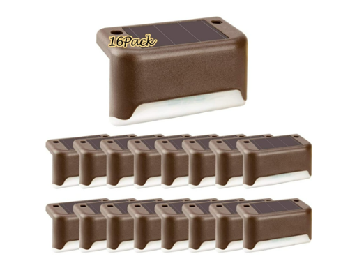 Hakol 16-Pack Solar Waterproof LED Deck Lights