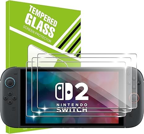 Suttkue Tempered Glass Screen Protector 3-Pack for Nintendo Switch