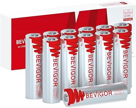 12-Pack Bevigor AA Lithium Batteries