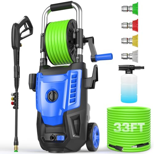 4800 PSI Electric Pressure Washer W/33' Hose Reel