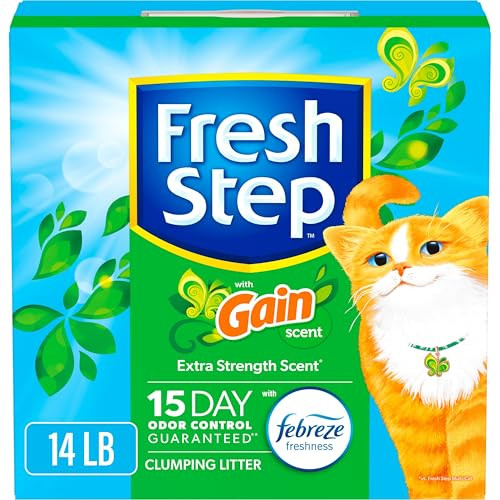 Fresh Step Clumping Cat Litter with Febreze Gain Scent