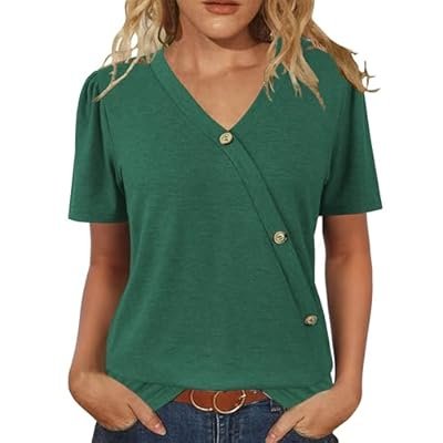 Short Sleeve Top with Buttons