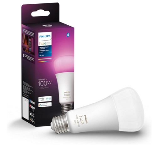 Philips Hue White and Color Ambiance A19 LED Smart Bulb