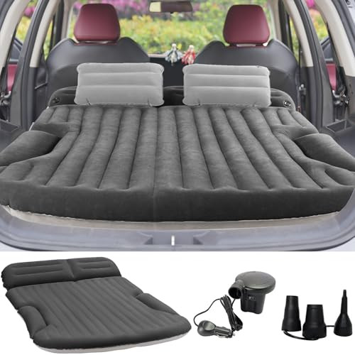 SUV Air Mattress, Travel Camping Bed with 2 Pillows & Electric Pump