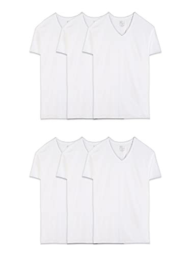Fruit of the Loom Men's Eversoft V-neck Undershirts 6-Pack