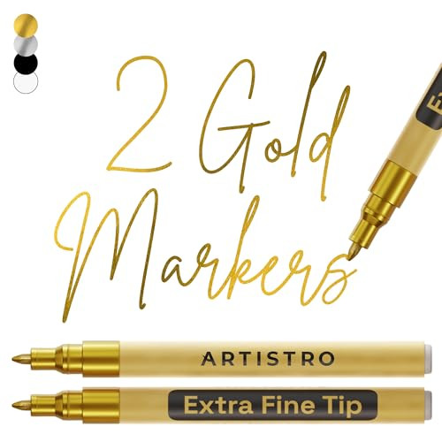 2 Gold Acrylic Paint Pens