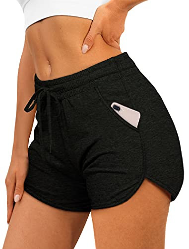 Aloodor Athletic Running Shorts with Pockets