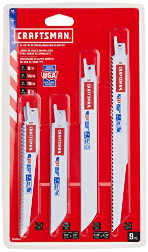 CRAFTSMAN Reciprocating Saw Blades, 9-Piece Kit