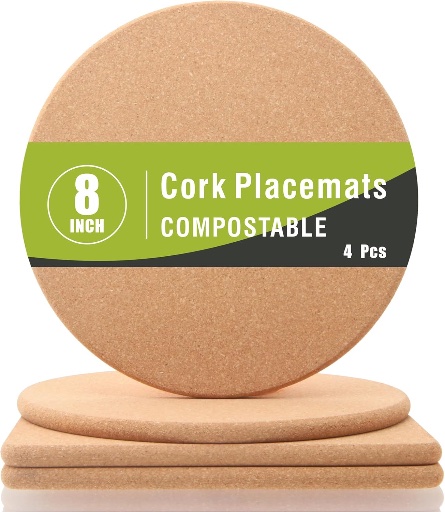 Cork Hot Dish Tripods - 4 Pcs